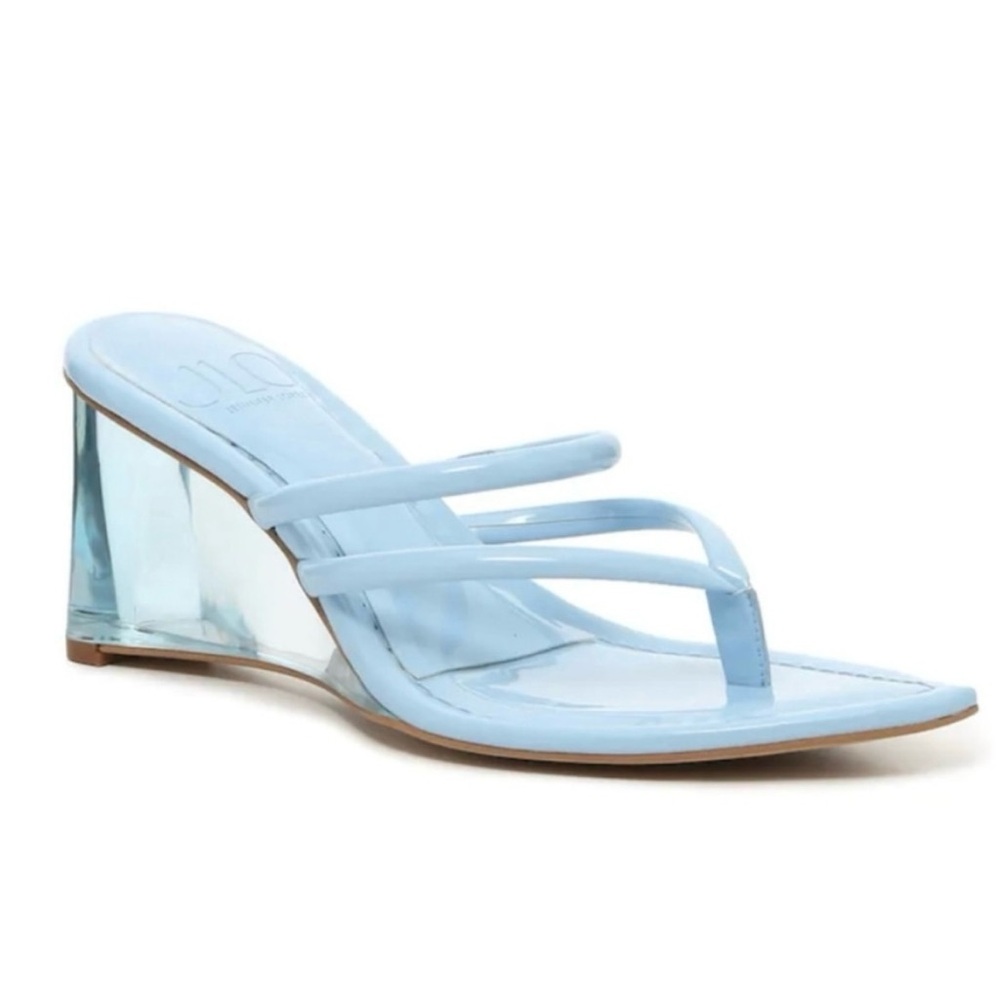 Jennifer Lopez Blue Wedge Sandals